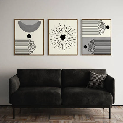 Ensemble de 3 Décorations Murales du Milieu du Siècle